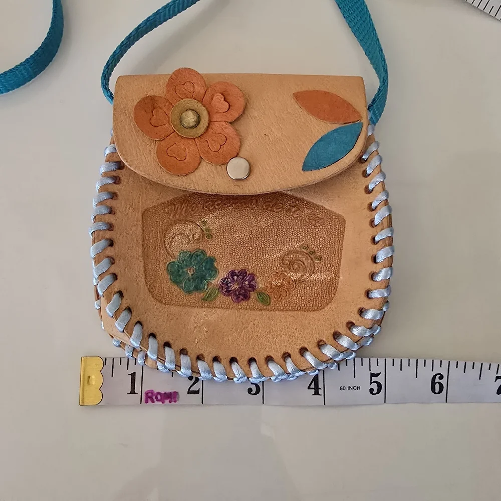 Handmade Raw Leather girls purse